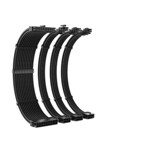 显卡延长线CPU主板6Pin/8pin/24pin延长线黑色编织网电源线30cm