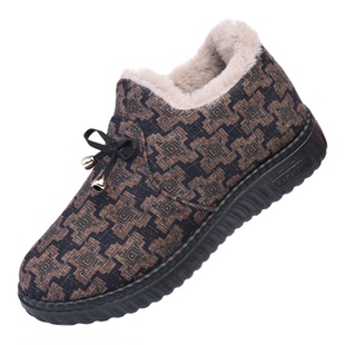 冬季北京棉鞋女加绒保暖奶奶靴加厚防滑布鞋中老年软底舒适妈妈鞋