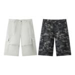 森马休闲裤男夏季纯棉工装风廓形七分短裤2026新款宽松高街阔腿裤