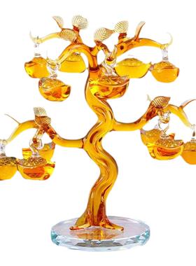 水晶发财树结婚新年乔迁送礼元宝