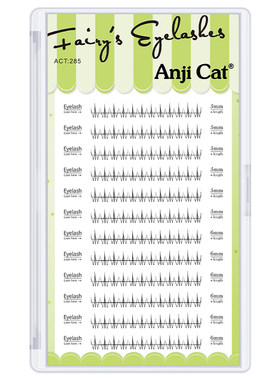 anjicat透明梗分段式下睫毛