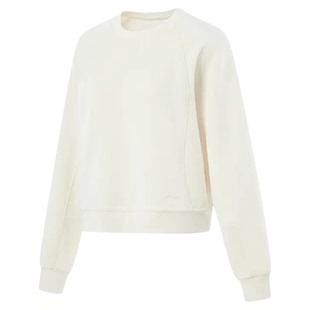 李宁卫衣秋季女子健身系列时尚透气宽松套头无帽卫衣AWDU144-B品