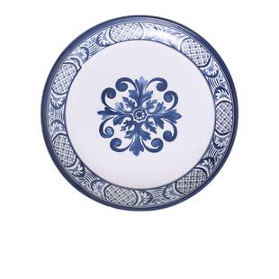 新疆民族风密胺碟子创意菜盘子水果盘8寸塑料浅盘点心凉菜碟商用