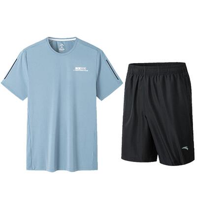 安踏冰丝透气速干运动套装男