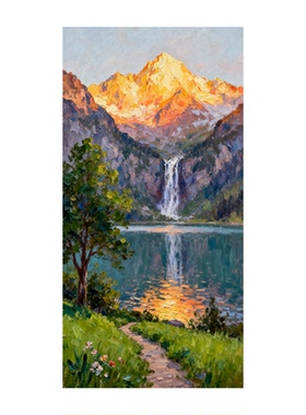 可班艺术纯手绘油画聚宝盆风景画