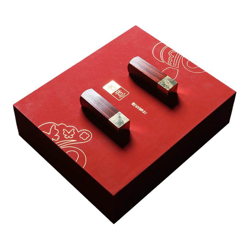 情侣印章对章摆件黄铜檀木印章私章姓名书法国画小楷首引篆刻定制创意 商务婚庆礼品手工雕刻礼物定制纪念品