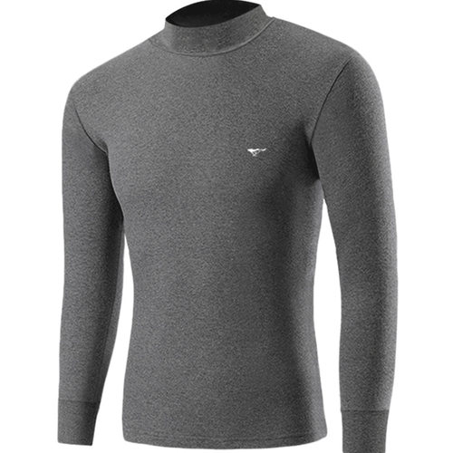 七匹狼男士秋衣单件上衣中领全棉打底保暖内衣上身纯棉线衣套装男