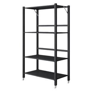 折叠置物架加宽加大层免安装白色储物收纳整理微波炉烤箱洗碗机架