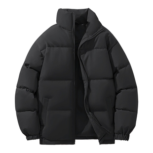 班尼路黑色百搭男士棉服男羽丝棉保暖冬季棉衣外套宽松面包服潮LF