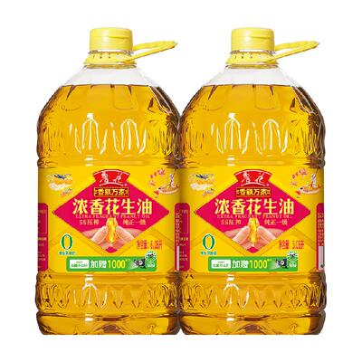 鲁花香飘万家花生油6.08L*2