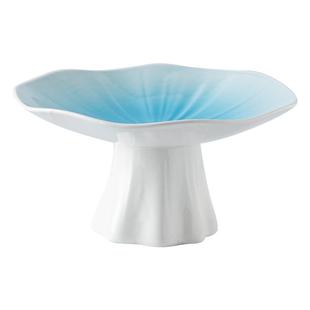 中式陶瓷高脚果盘创意茶点盘婚庆坚果糕点水果盘家用精致酒店餐具