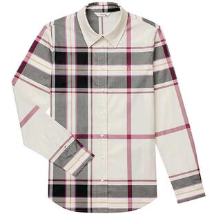 Hazzys哈吉斯奥莱早春新款经典格纹衬衣英伦通勤长袖衬衫上衣女潮