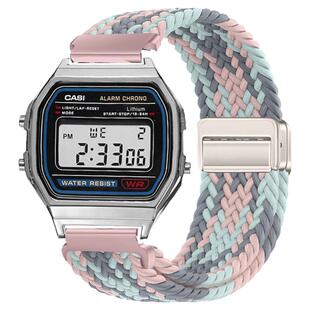 适用卡西欧A158W表带A159WA-N1DF手表表带男女款多功能防水电子表