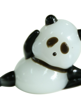 七隐玻璃摆件熊猫桌面/车载