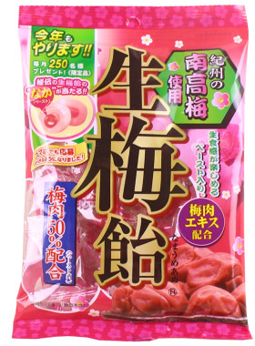 日本进口糖果零食 理本RIBON生梅饴生梅糖90g袋装喜糖 梅肉50%