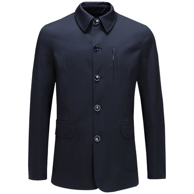 恒源祥全棉夹克男春秋中年爸爸