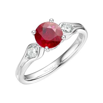 WithLove18K金红宝钻石戒指定制