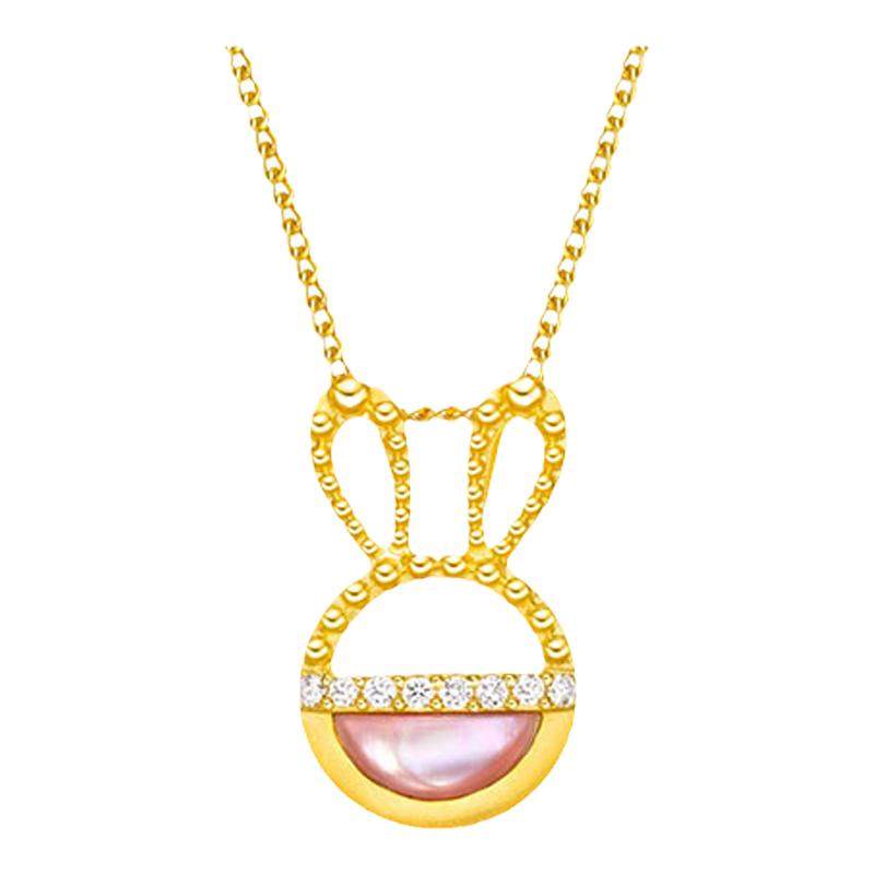 justgold镇金店黄金足金吊坠