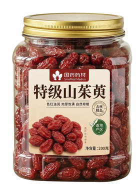 山茱萸秦岭野生500g特级山萸肉中药材正品官方旗舰店当归肉苁蓉