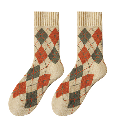 保暖女纯棉加绒加厚中筒袜