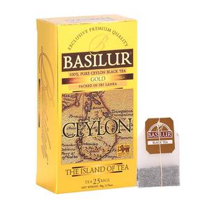 BASILUR斯里兰卡进口 宝锡兰袋泡红茶包礼盒装做奶茶冲泡饮品无糖