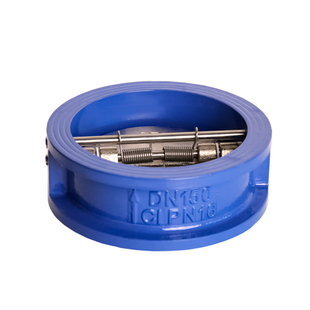 对夹式蝶形止回阀DH77X-16法兰式逆单向逆流阀工业水处理化工专用