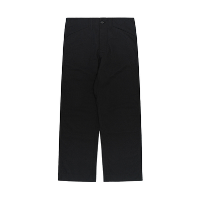 泡泡纱黑色格纹工装裤