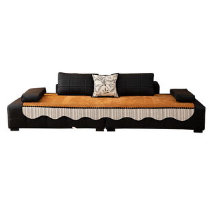 2025新款轻奢高级感沙发垫四季通用皮沙发专用垫固定防滑高端盖布