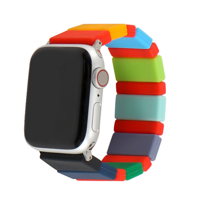 弹力撞色硅胶适用applewatch表带