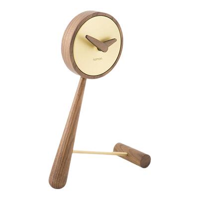 Nomon木质黄铜表盘桌面时钟