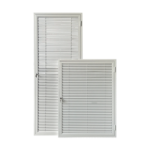 电表箱铝合金对开门百叶消防风井单开检修百叶门遮挡通风口定制