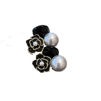 山茶花迷你抓夹亚克力复古刘海夹