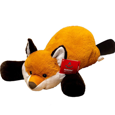 正版AURORA趴趴狐狸玩偶睡觉抱枕公仔布娃娃毛绒玩具儿童生日礼物