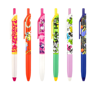 【自营】kokuyo日本国誉迪士尼世代新星系列按动中性笔按压式学生用笔顺滑0.5笔芯黑色水性签字笔文具黑笔