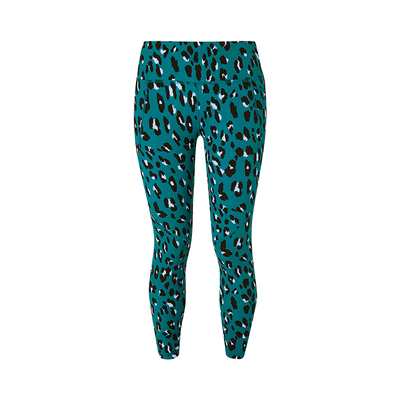 SweatyBetty Power九分热力裤橙色豹纹泼墨印花紧身裤秋冬SB5400A
