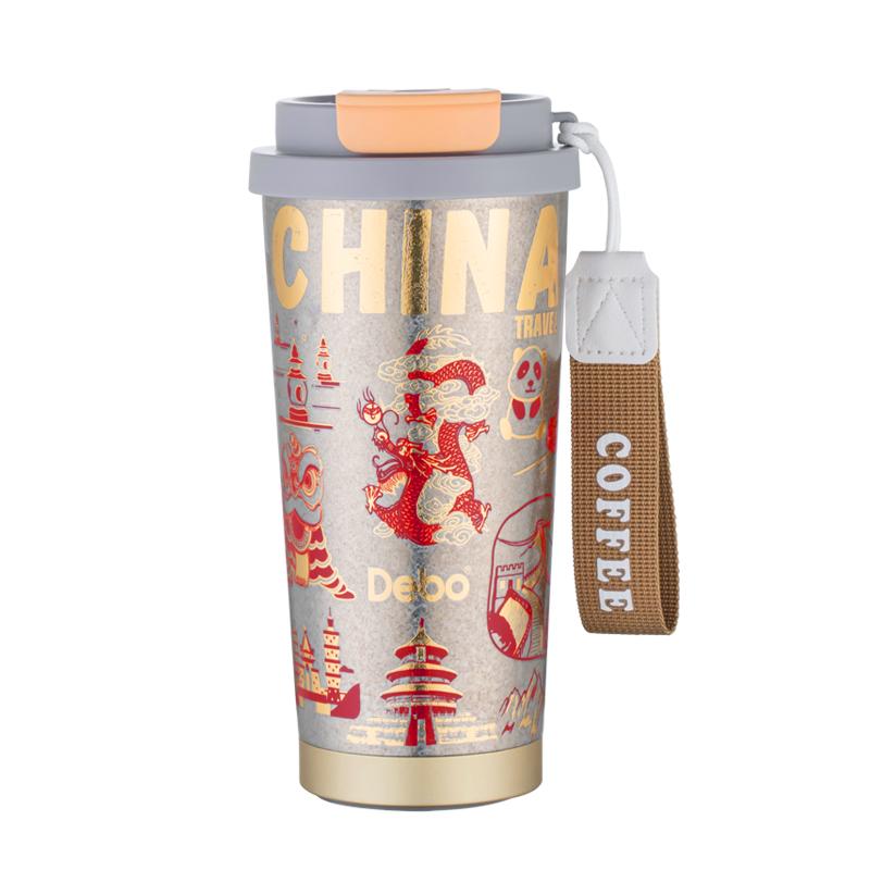 德铂米兰卡纯钛双饮咖啡杯随行保温保冷水杯父亲节母亲节礼物