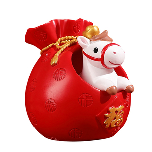 可爱玄关摆件马年吉祥物情绪稳定器办公室桌面工位装饰品新年礼物