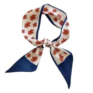 丝巾长条系列丝巾温柔港风长条丝巾双面飘带发带领巾女包包装饰物