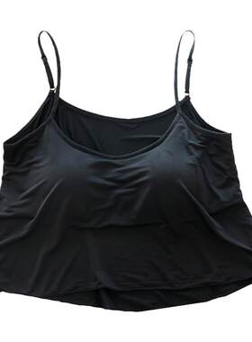 带胸垫宽松吊带短款哺乳衣