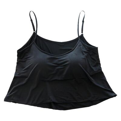 带胸垫宽松吊带短款哺乳衣