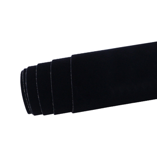 加厚自粘黑色植绒布带自粘胶抽屉垫家具柜台绒面贴纸背胶加密消光