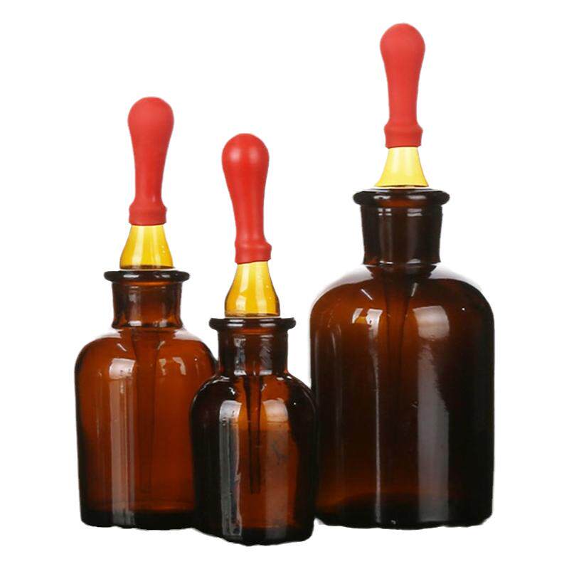 闽玻 玻璃滴瓶 实验室白色棕色小滴瓶滴管 30/60/125ml  分装滴瓶