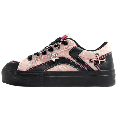 鮀品厚底增高休闲德训板鞋