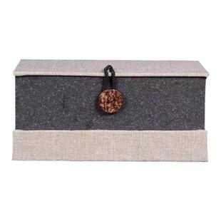 一壶两杯包装盒宜兴紫砂壶棉麻纽扣古玩建盏双杯礼盒保温杯礼品盒