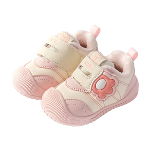 女宝宝棉鞋冬季软底儿童毛毛鞋子机能男秋冬婴幼儿加绒保暖学步鞋