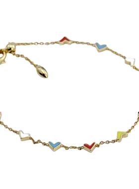 女釉彩爱心项链手链可爱甜美气质