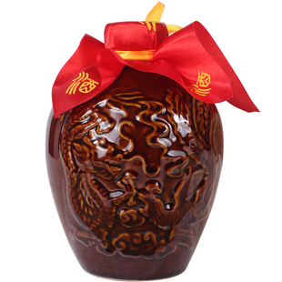 加厚龙凤瓶1斤2斤3斤5斤10斤陶瓷瓶空罐子储装存白酒整箱酒瓶家用