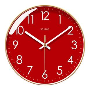 自动对时电波钟6311简约少女客厅钟表挂墙经典大气时钟挂钟静音钟