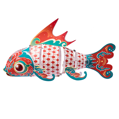 新年马年汪满田鱼灯手工diy灯笼