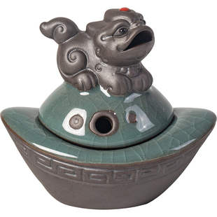 国风招财小貔貅迷你香炉家用室内小香薰炉茶道熏香小号盘香炉摆件